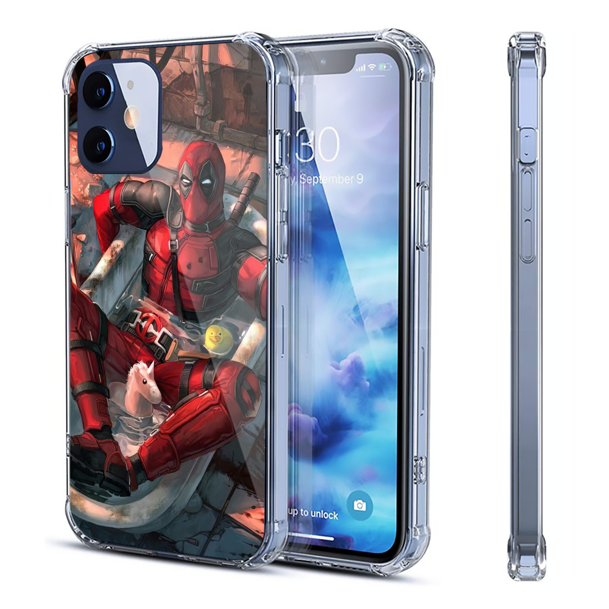 （画像用） Deadpool デッドプール 【iPhone 12シリーズ対応】透明スマホケース（クリアソフトケース）